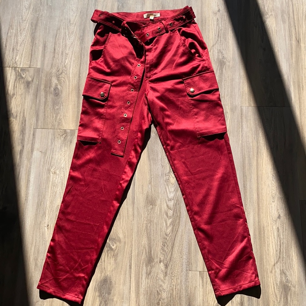 Silk jogger pants